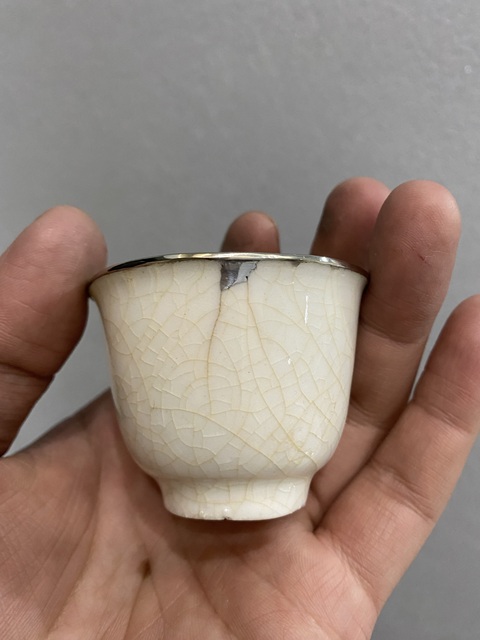 古玩陶瓷明代晚期德化窯白釉杯拍賣,當前價格380元
