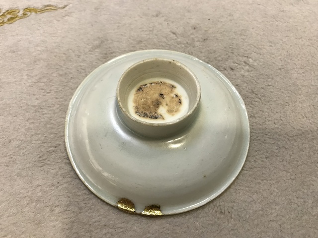 古玩陶瓷南宋湖田窯蛋殼杯及托一套拍賣，當前價格15000元