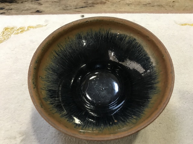 古玩陶瓷宋瓷建窯系黑釉兔毫精品束口盞拍賣，當(dāng)前價格7800元
