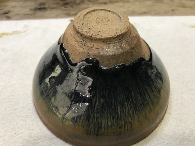 古玩陶瓷宋瓷建窯系黑釉兔毫精品束口盞拍賣，當(dāng)前價格7800元