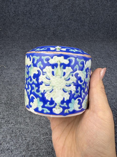 古玩陶瓷粉彩福壽紋水丞拍賣，當前價格1200元