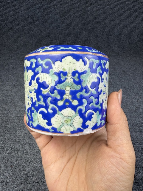 古玩陶瓷粉彩福壽紋水丞拍賣，當前價格1200元