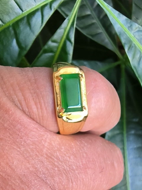 古玩玉器天然冰種滿綠翡翠鑲嵌馬鞍戒指（FJ93）拍賣，當(dāng)前價(jià)格368元