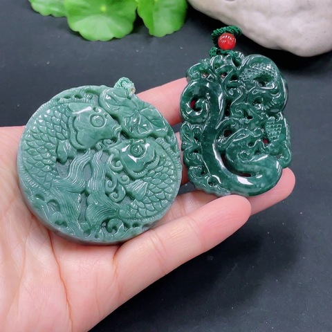 古玩玉器天然翡翠掛件拍賣,當前價格299元