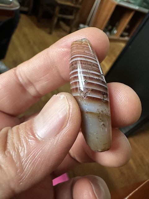 古玩玉器天然纏絲瑪瑙珠拍賣，當前價格5888元