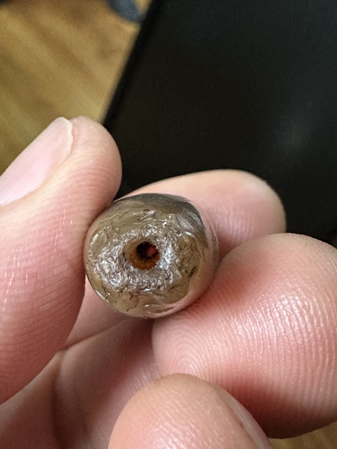 古玩玉器天然纏絲瑪瑙珠拍賣，當前價格5888元