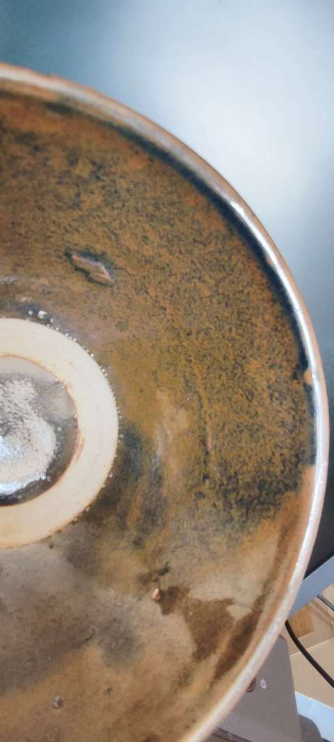 古玩陶瓷明代窯變黑釉碗拍賣,當前價格568元
