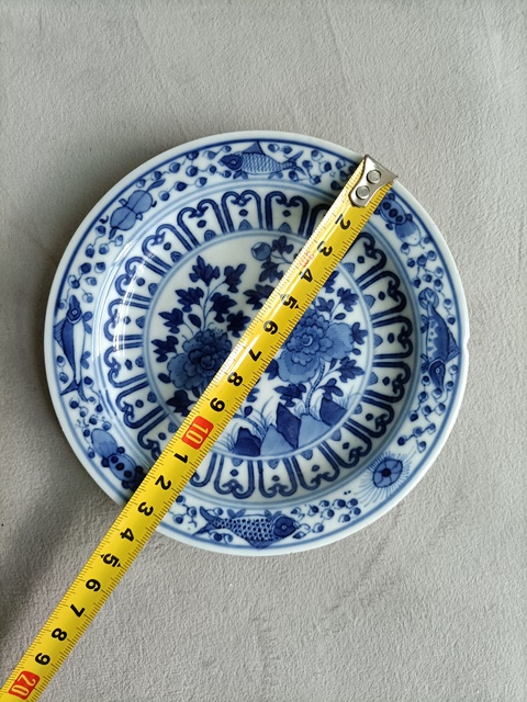 古玩陶瓷青花花卉紋盤拍賣，當前價格698元