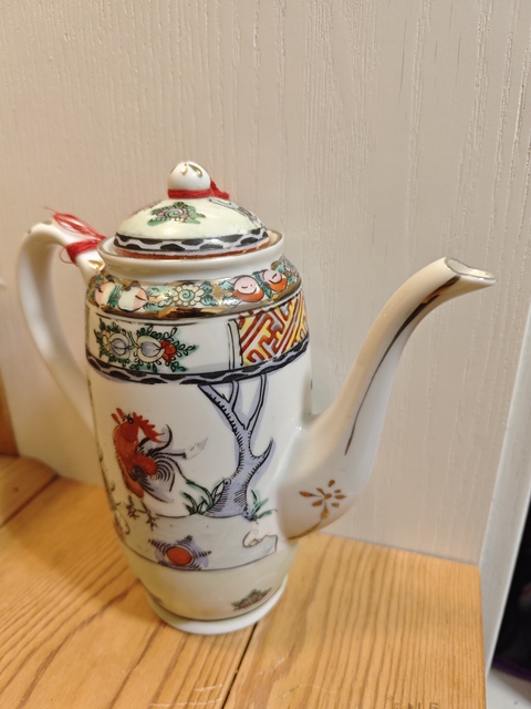 古玩陶瓷清末民初.廣彩大吉壺拍賣，當前價格3990元