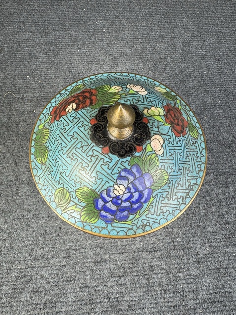古玩雜項銅胎掐絲琺瑯大蓋杯拍賣，當前價格1999元