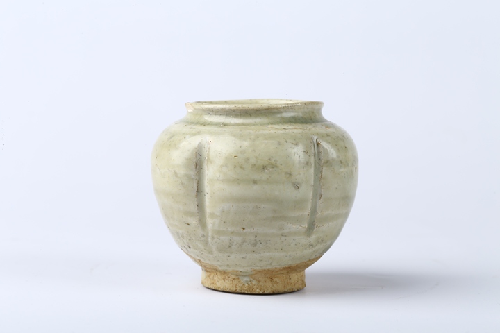 古玩陶瓷宋·青釉瓜棱小罐拍賣，當前價格1300元
