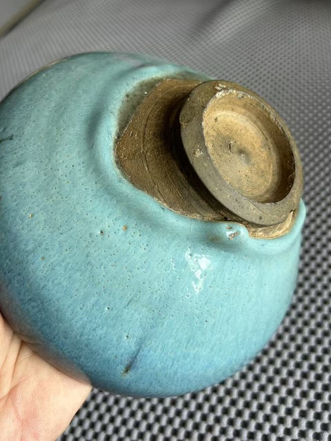 古玩陶瓷元代·鈞窯天藍釉碗拍賣，當前價格9888元