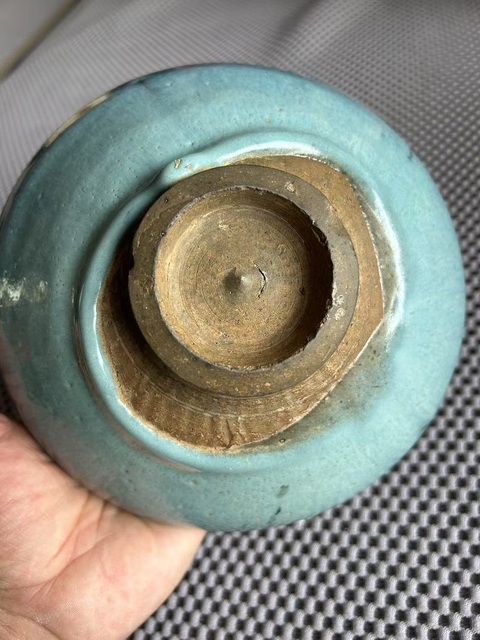 古玩陶瓷元代·鈞窯天藍釉碗拍賣，當前價格9888元