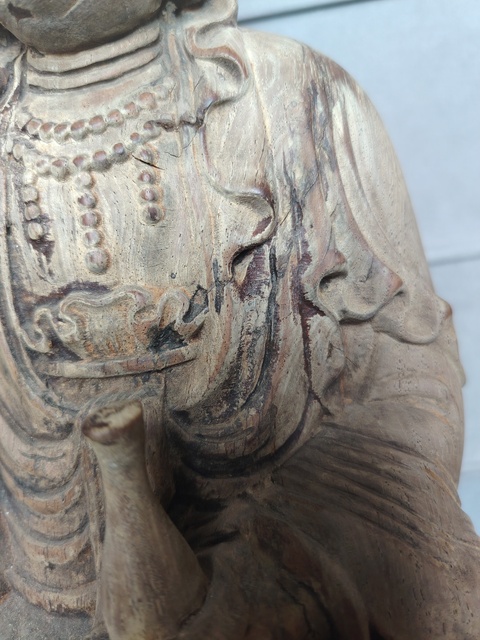 古玩雜項觀音木雕拍賣，當前價格3600元