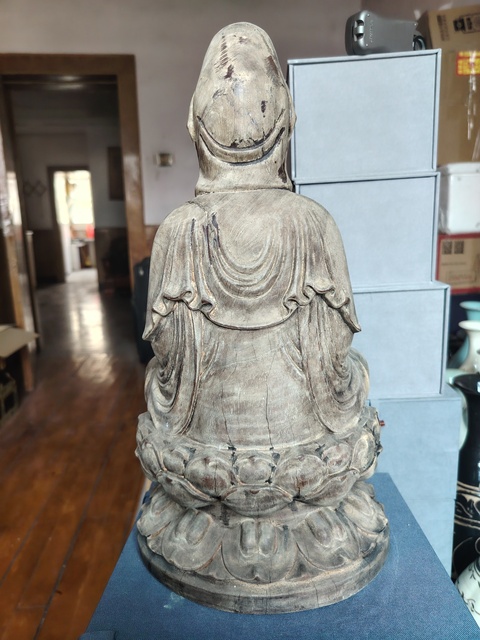 古玩雜項觀音木雕拍賣，當前價格3600元