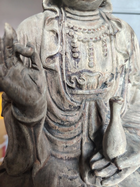 古玩雜項觀音木雕拍賣，當前價格3600元