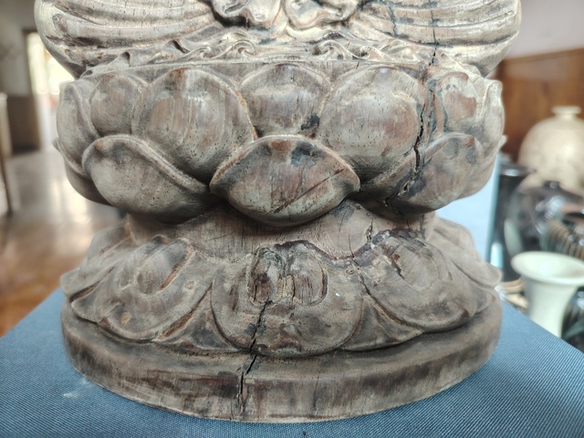 古玩雜項觀音木雕拍賣，當前價格3600元