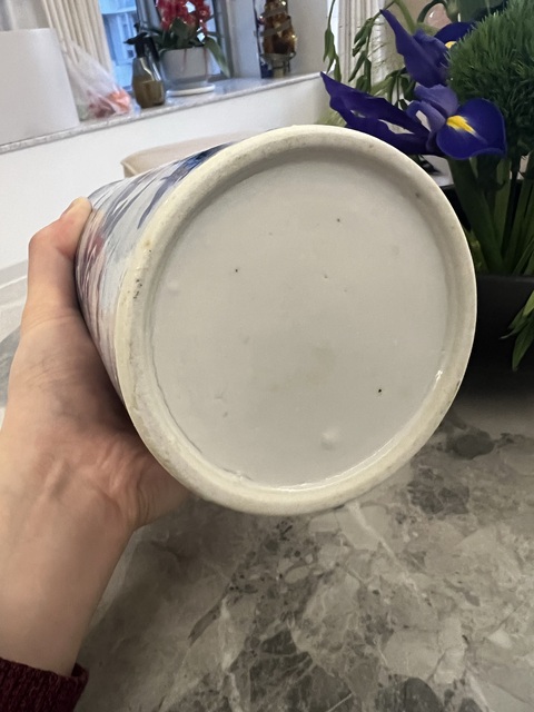 古玩陶瓷青花山水人物紋帽筒拍賣,當(dāng)前價(jià)格4800元