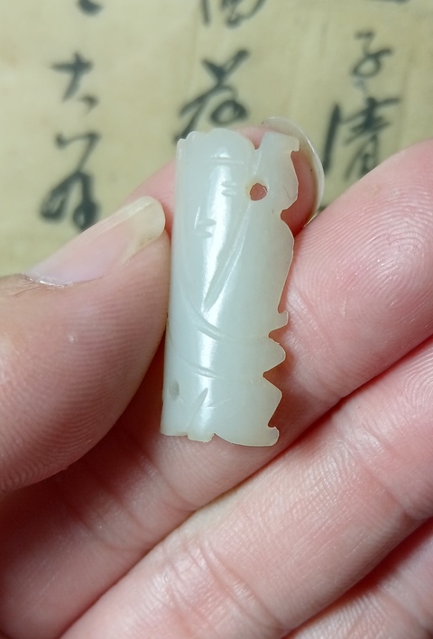 古玩玉器和田玉雕“壽星帽花”拍賣,當前價格268元