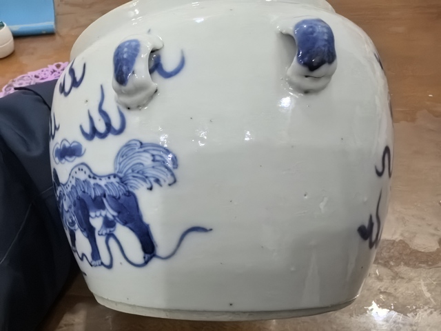 古玩陶瓷飄帶繡球獅子紋四系粥罐拍賣，當(dāng)前價(jià)格800元