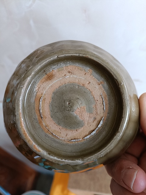 古玩陶瓷宋末元初龍泉青瓷鱔魚黃釉蔗椴洗拍賣,當前價格3980元