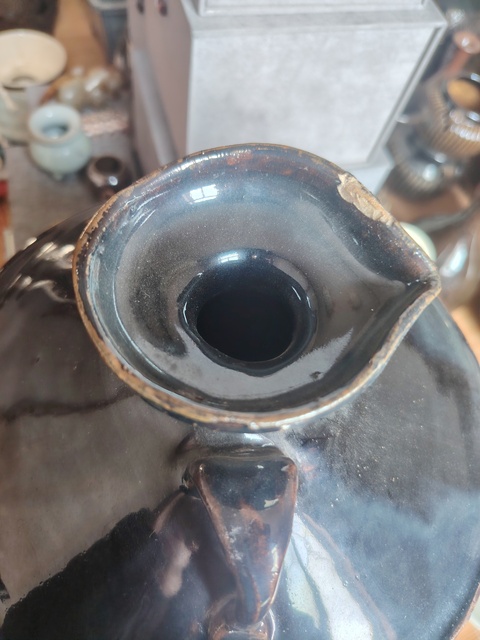 古玩陶瓷黑釉花澆拍賣，當(dāng)前價格2000元