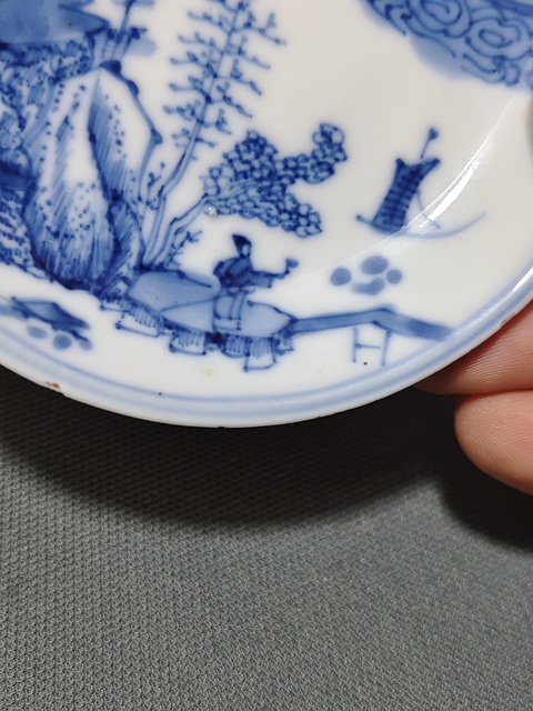 古玩陶瓷山水紋青花盤(pán)拍賣(mài),當(dāng)前價(jià)格1200元
