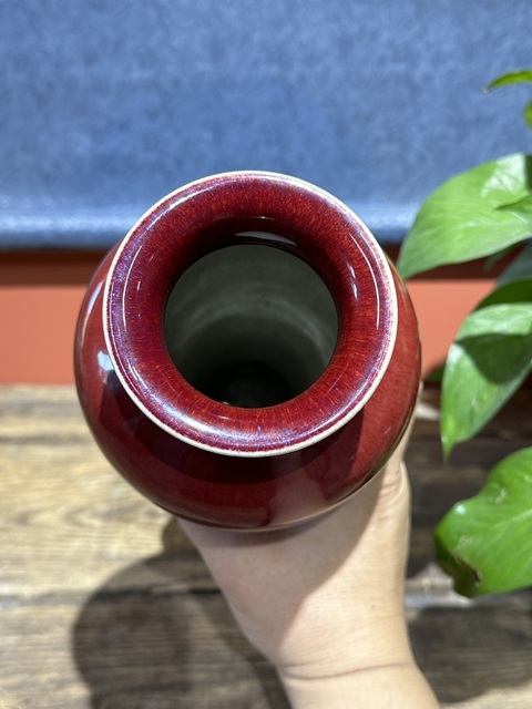 古玩陶瓷清代乾隆鈞紅釉梅瓶拍賣,當(dāng)前價格88000元