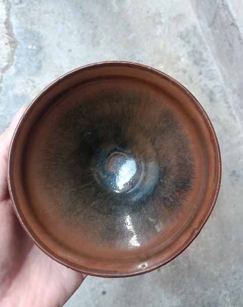 古玩陶瓷宋代建窯系兔毫束口盞拍賣,當前價格4500元