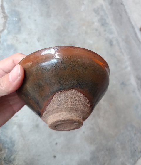古玩陶瓷宋代建窯系兔毫束口盞拍賣,當前價格4500元