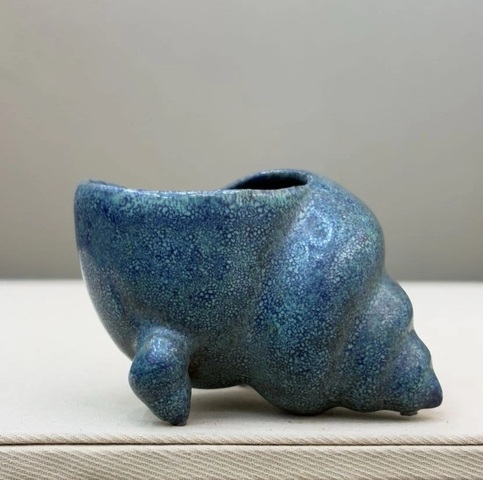 古玩陶瓷清晚紫砂胎掛爐鈞釉海螺水盂拍賣，當(dāng)前價格2555元