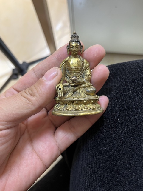 古玩銅器藥師佛拍賣,當前價格23000元