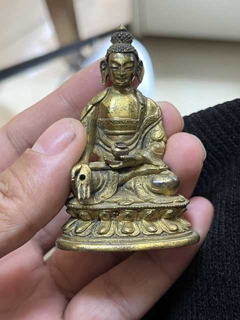古玩銅器藥師佛拍賣,當前價格23000元