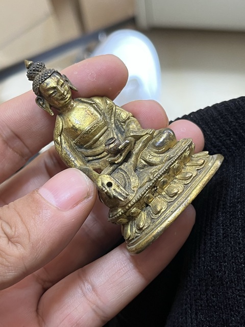 古玩銅器藥師佛拍賣,當前價格23000元