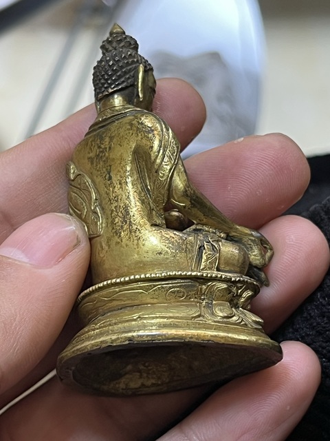 古玩銅器藥師佛拍賣,當前價格23000元