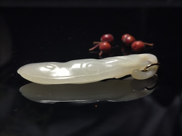 古玩雜項(xiàng)（一口價(jià)放漏）清代福豆吊墜拍賣，當(dāng)前價(jià)格4800元