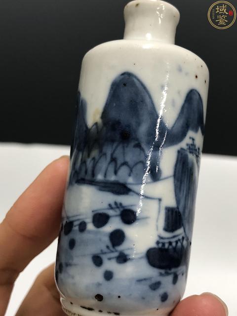 古玩陶瓷清晚·青花山水人物紋鼻煙壺拍賣，當(dāng)前價(jià)格2380元