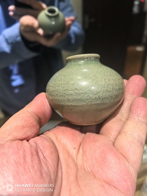 古玩陶瓷南宋龍泉青瓷水盂拍賣,當前價格6900元