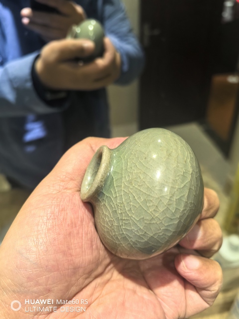 古玩陶瓷南宋龍泉青瓷水盂拍賣,當前價格6900元