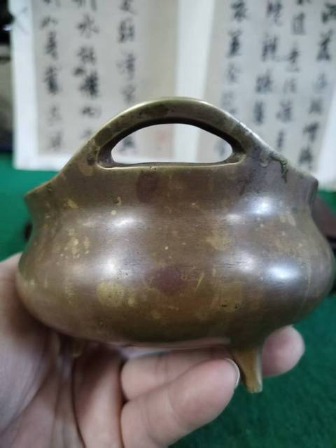 古玩銅器民國(guó)時(shí)期銅香爐拍賣,當(dāng)前價(jià)格2300元