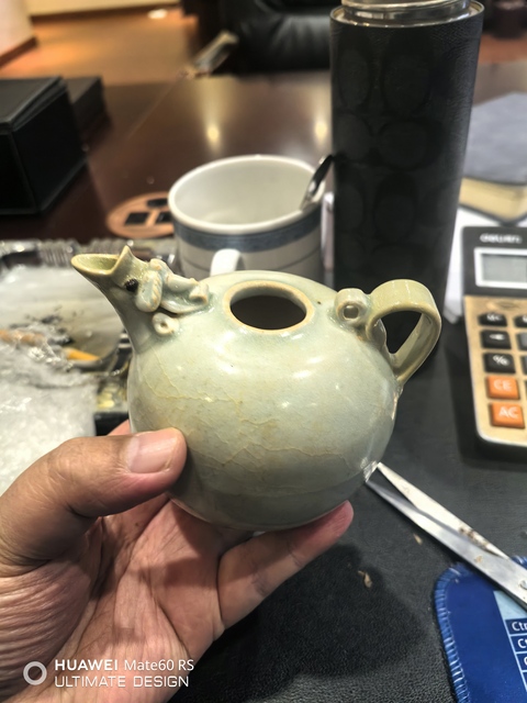 古玩陶瓷南宋湖田窯青白釉龍頭執(zhí)壺拍賣,當(dāng)前價(jià)格8000元