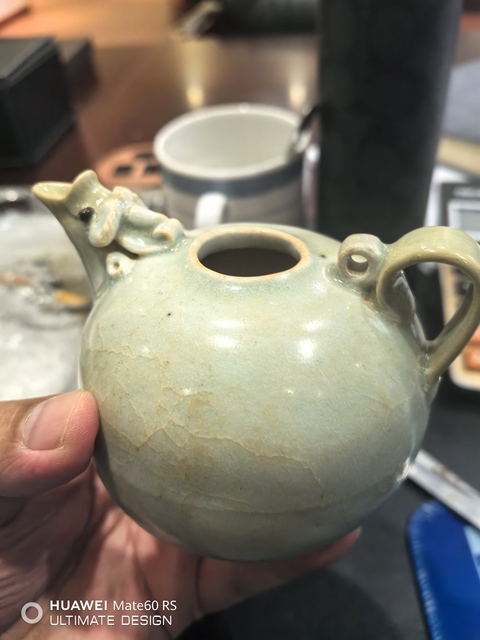 古玩陶瓷南宋湖田窯青白釉龍頭執(zhí)壺拍賣,當(dāng)前價(jià)格8000元