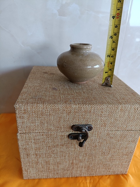 古玩陶瓷元代龍泉鱔魚黃釉冰片紋文房水盂拍賣,當前價格2980元