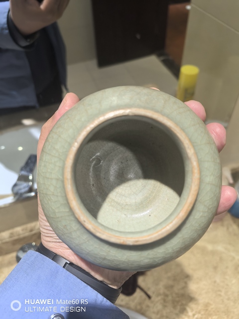 古玩陶瓷元代·青釉小罐真品鑒賞圖