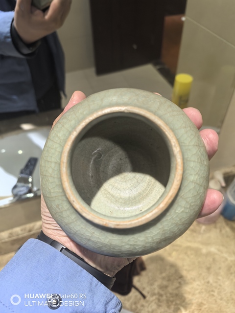 古玩陶瓷元代·青釉小罐真品鑒賞圖