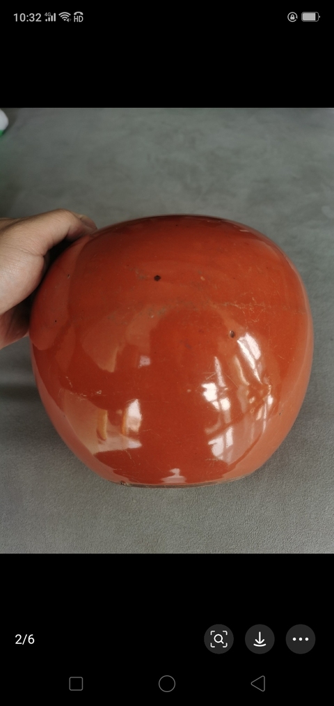 古玩陶瓷**紅釉西瓜罐拍賣,當(dāng)前價格856元