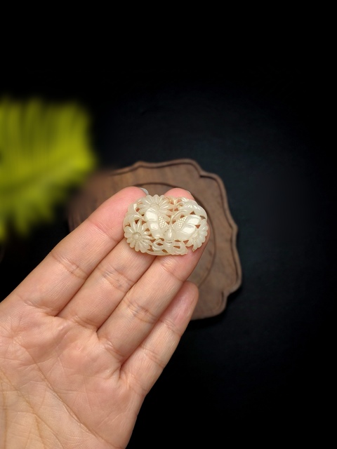 古玩玉器清代和田玉雕“蝴蝶佩”拍賣，當(dāng)前價(jià)格2800元