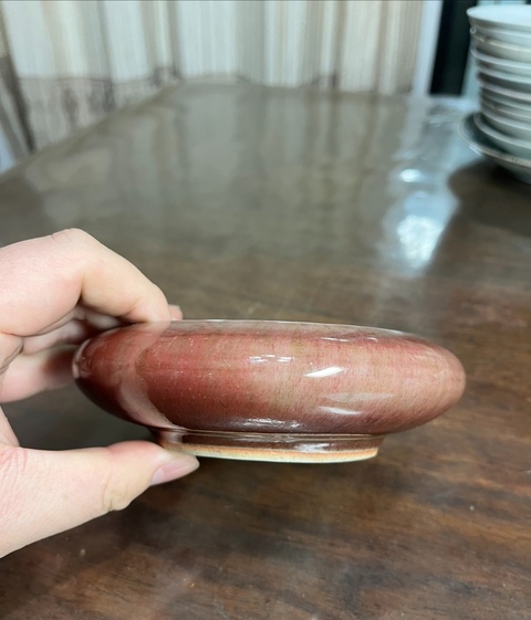 古玩陶瓷清中豇豆紅釉筆洗拍賣,當前價格13800元