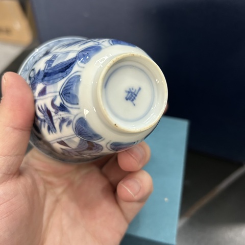 古玩陶瓷清康熙青花四美圖鈴鐺杯拍賣,當(dāng)前價(jià)格3200元