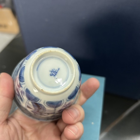 古玩陶瓷清康熙青花四美圖鈴鐺杯拍賣,當(dāng)前價(jià)格3200元